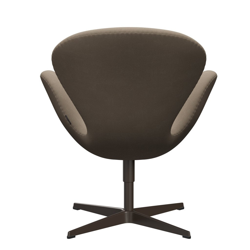 Fritz Hansen Swan Lounge -stoel, bruin brons/re wol beige/natuurlijk