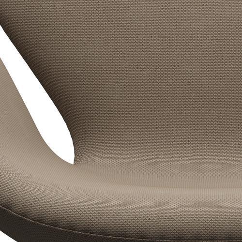 Fritz Hansen Swan Lounge -stoel, bruin brons/re wol beige/natuurlijk