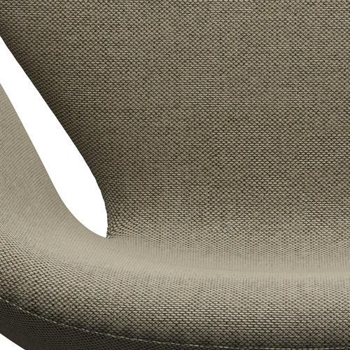 Fritz Hansen Swan Lounge -stoel, bruin brons/re wol licht beige/natuurlijk