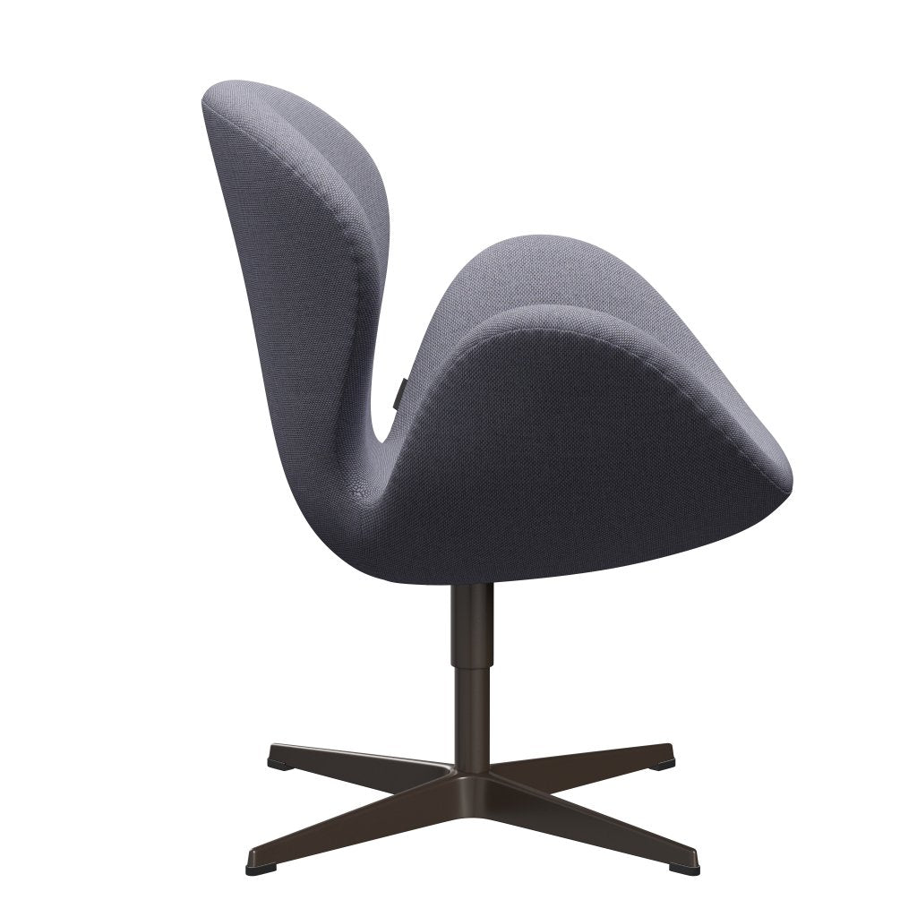 Fritz Hansen Swan Lounge -stoel, bruin brons/re wol lavendel/natuurlijk