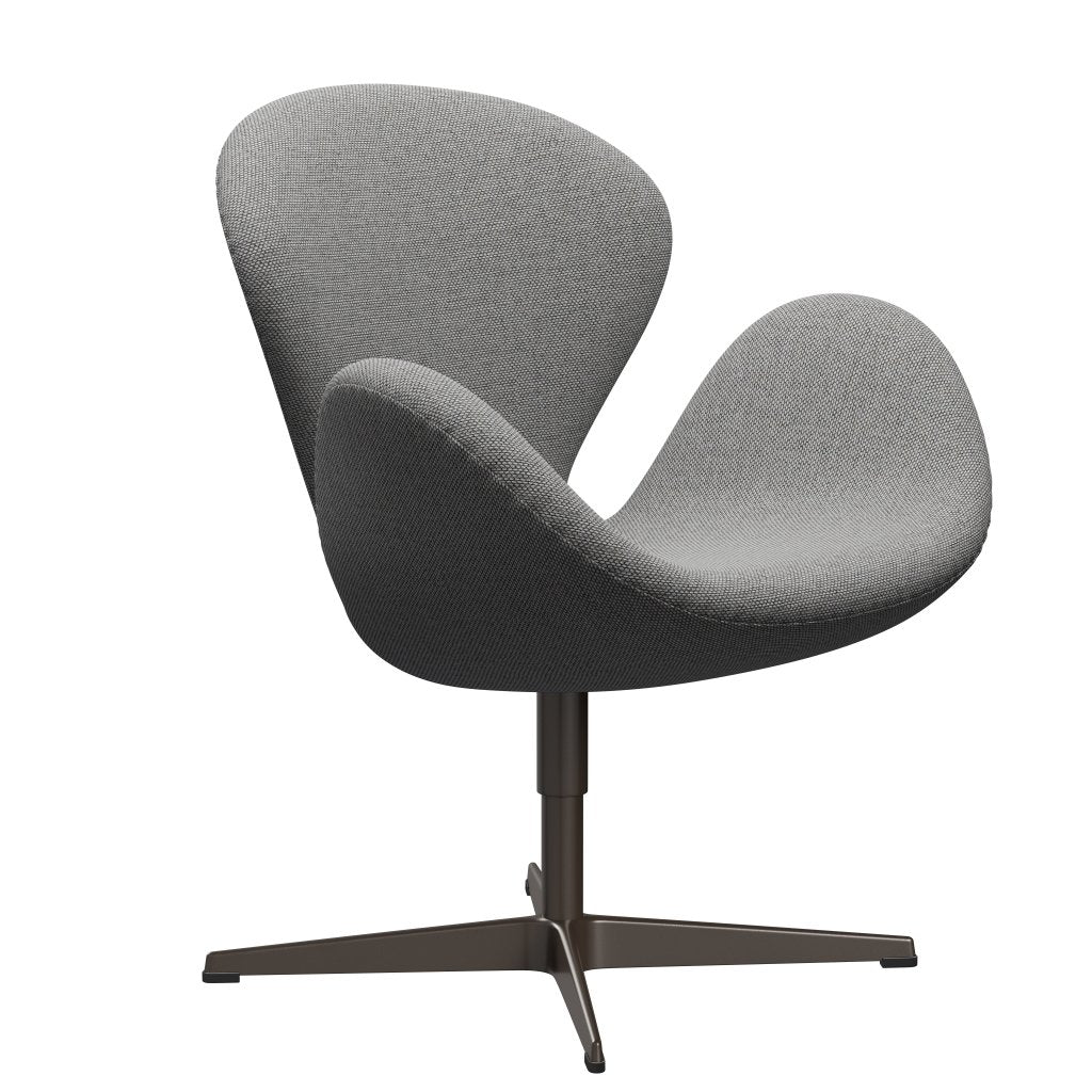 Fritz Hansen Swan Lounge Chair, bronce marrón/re lana de lana blanca/natural