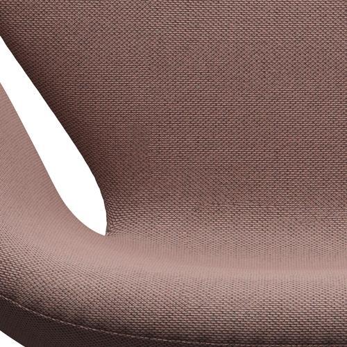 Fritz Hansen Swan Lounge Stuhl, braune Bronze/Re Wolle weiches Rosa/natürlich