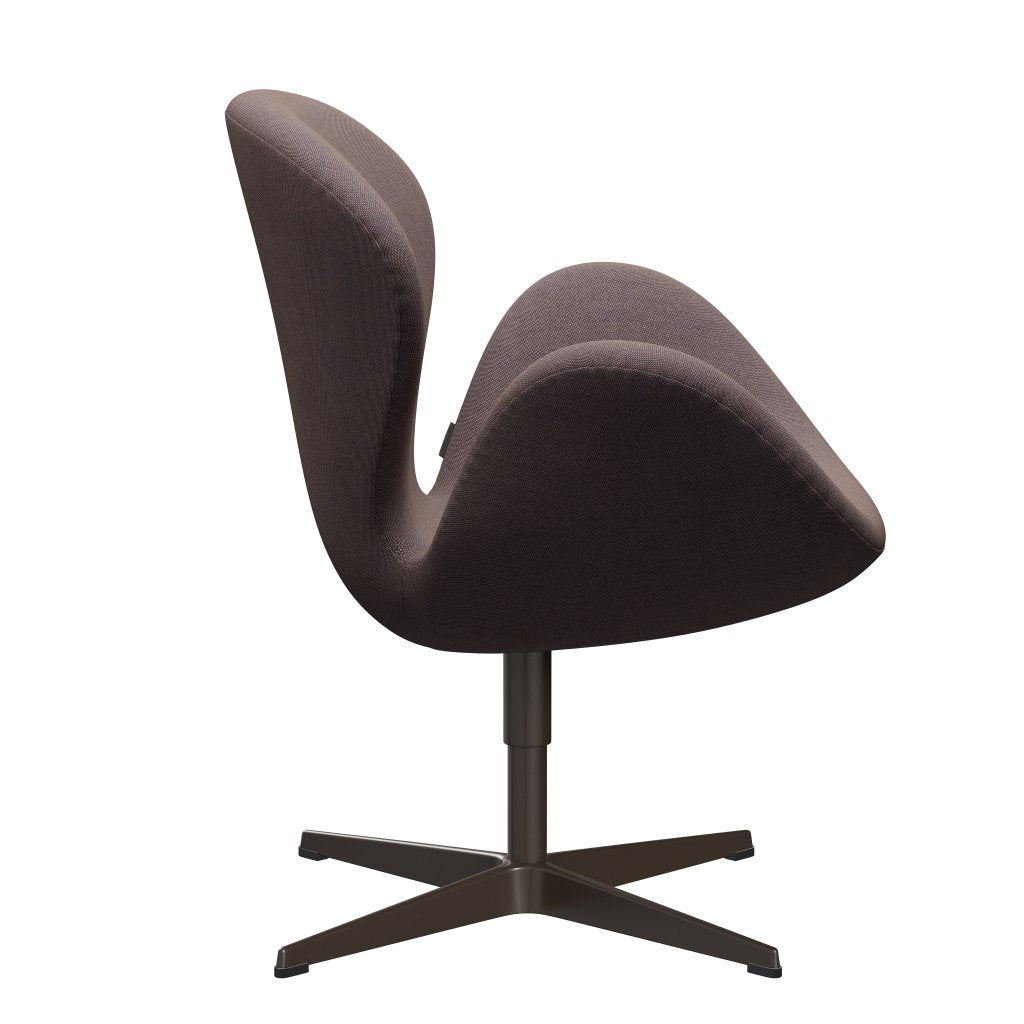 Sedia fritz Hansen Swan Lounge, bronzo marrone/blu rima/arancione