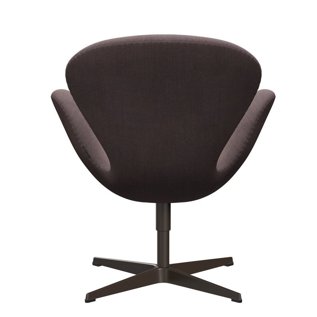 Sedia fritz Hansen Swan Lounge, bronzo marrone/blu rima/arancione