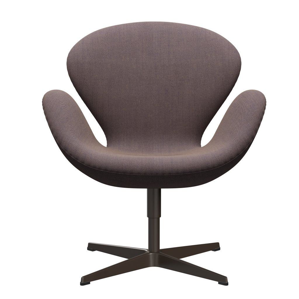 Sedia fritz Hansen Swan Lounge, bronzo marrone/blu rima/arancione