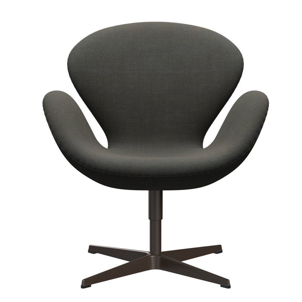 Fritz Hansen Swan Lounge stól, Brown Bronze/Rime Dark Grey/Khaki