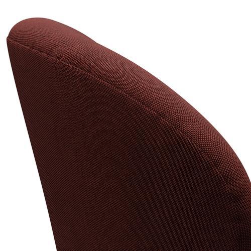 Sedia fritz Hansen Swan Lounge, bronzo marrone/rima rosso scuro/marrone