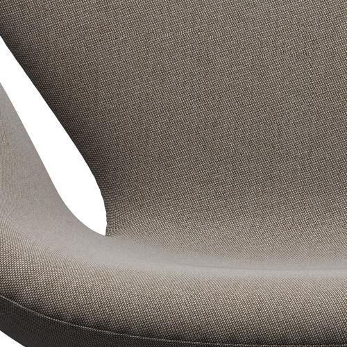 Fritz Hansen Swan Lounge Chair, braune Bronze/Rime Khaki/Weiß