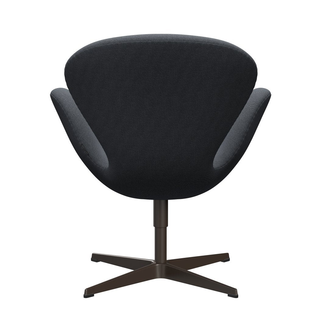 Sedia fritz Hansen Swan Lounge, bronzo marrone/rima nero/grigio