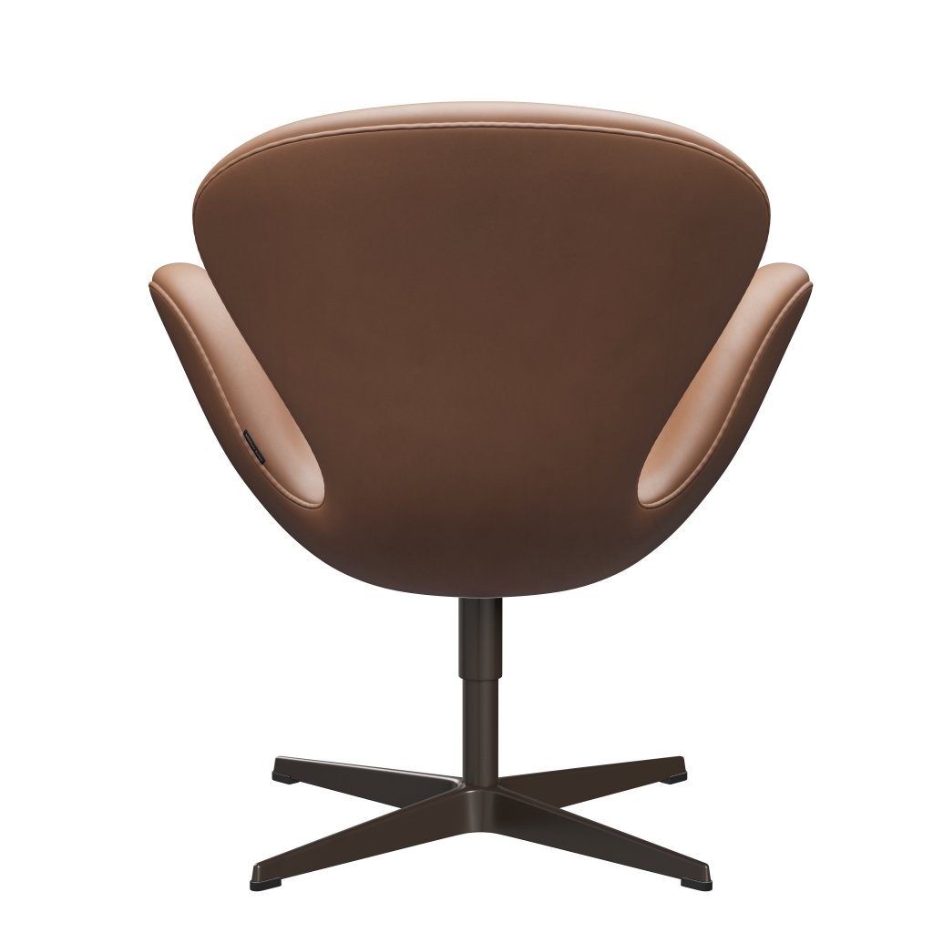 Sedia fritz Hansen Swan Lounge, bronzo marrone/rustico rustico