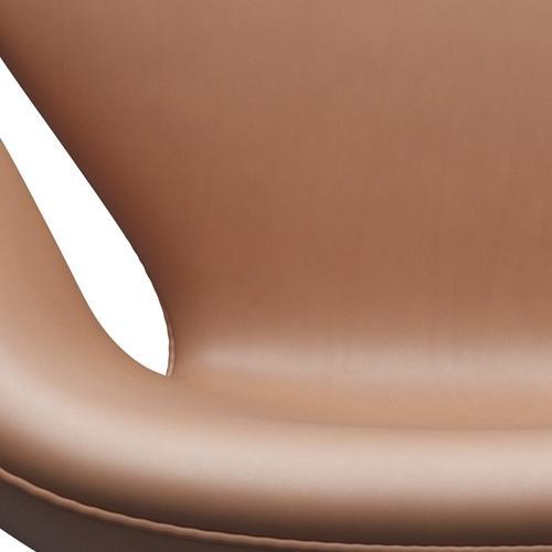 Sedia fritz Hansen Swan Lounge, bronzo marrone/rustico rustico