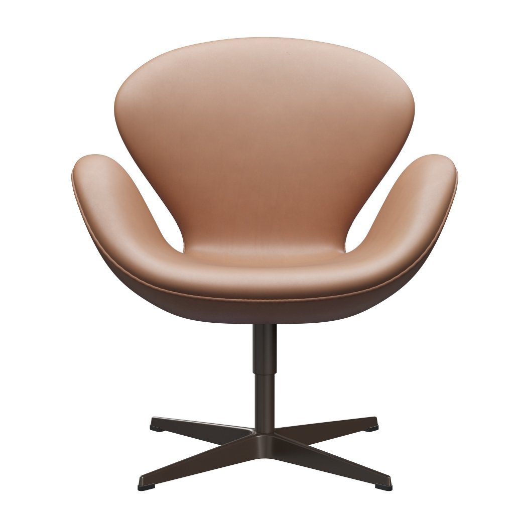 Fritz Hansen Chaise salon de cygne, bronze brun / rustique rustique