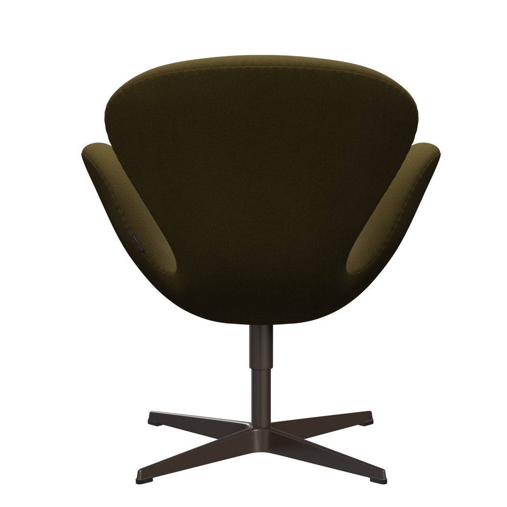 Fritz Hansen Swan Lounge -stoel, bruin brons/staalcut leger groen