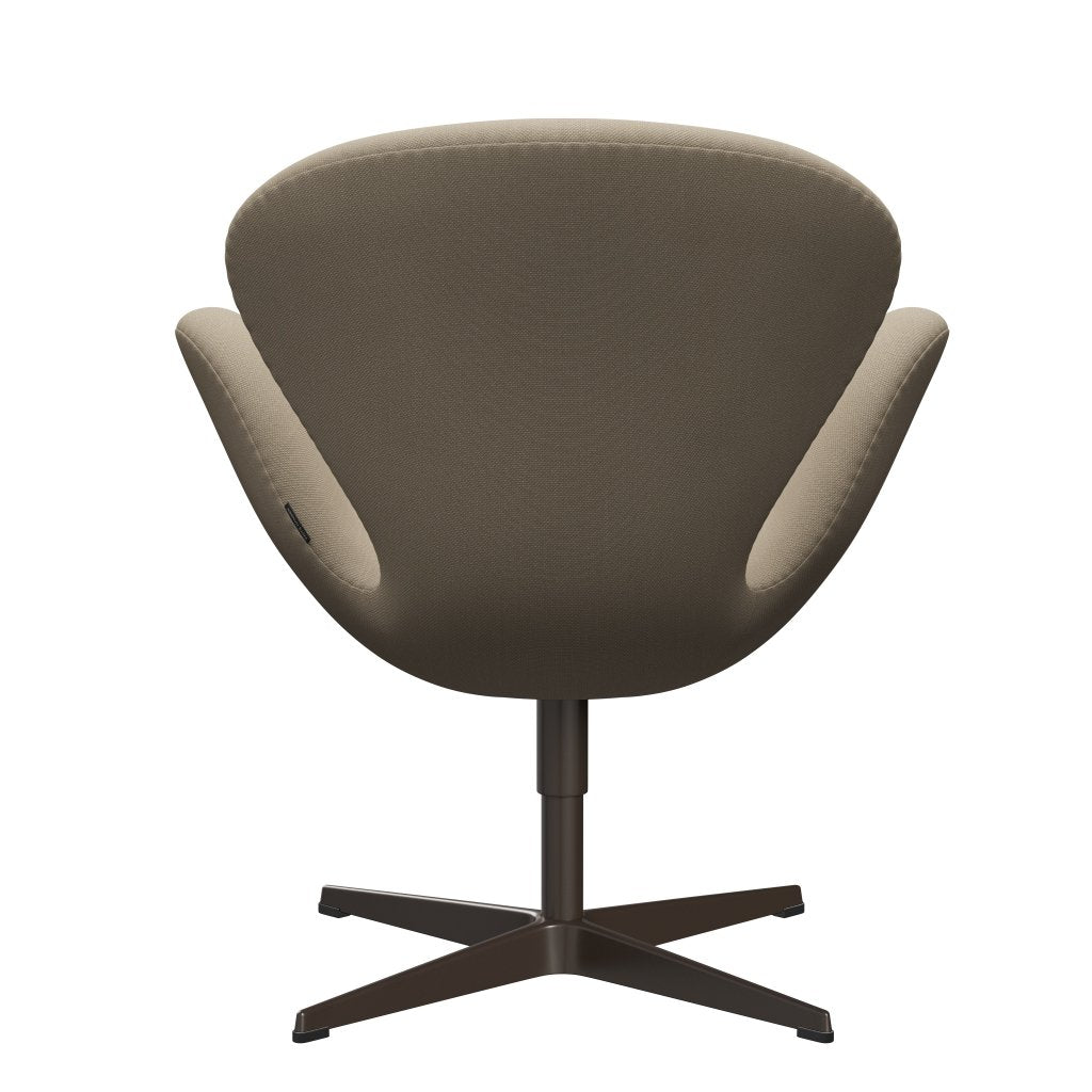 Fritz Hansen Swan Lounge -tuoli, ruskea pronssi/Steelcut Beige