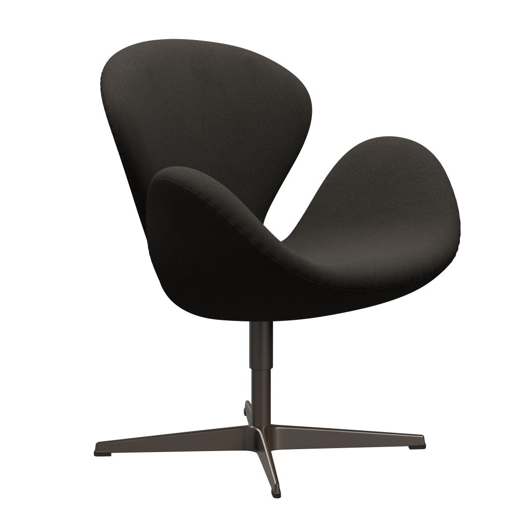 Fritz Hansen Swan Lounge -stoel, bruin brons/staalcut bruin