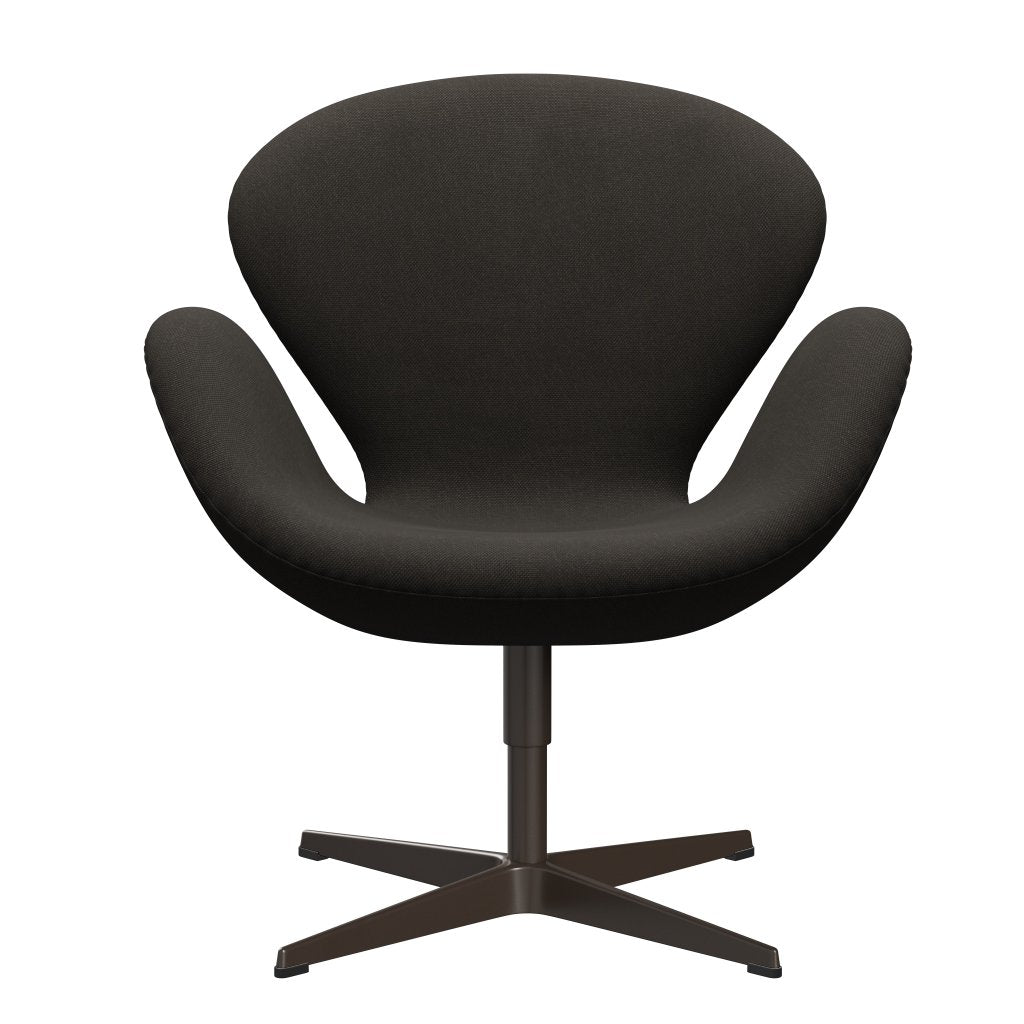 Sedia fritz Hansen Swan Lounge, bronzo marrone/taglio in acciaio