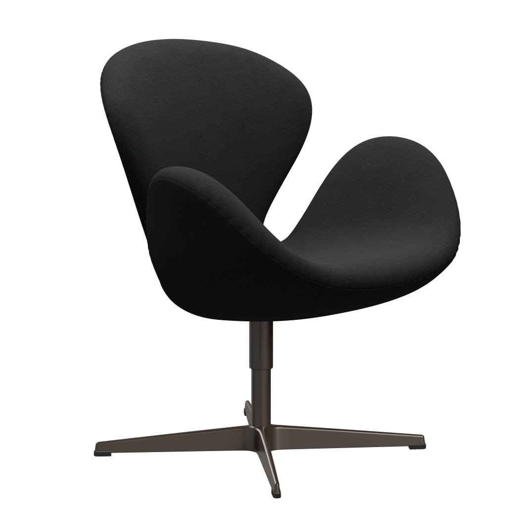 Sedia da salone Fritz Hansen Swan, bronzo marrone/marrone scuro in taglio in acciaio (380)