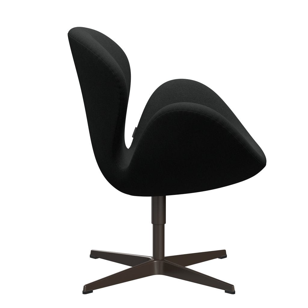 Sedia da salone Fritz Hansen Swan, bronzo marrone/marrone scuro in taglio in acciaio (380)