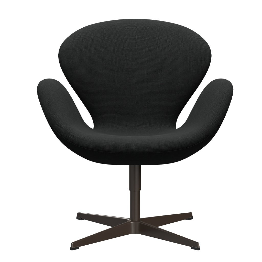 Sedia da salone Fritz Hansen Swan, bronzo marrone/marrone scuro in taglio in acciaio (380)