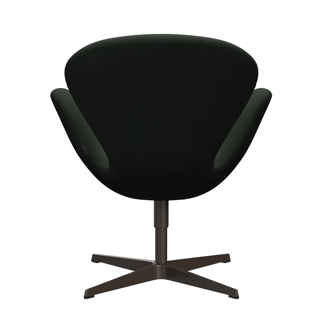 Fritz Hansen Swan Lounge -stoel, bruin brons/staalcut donker leger groen