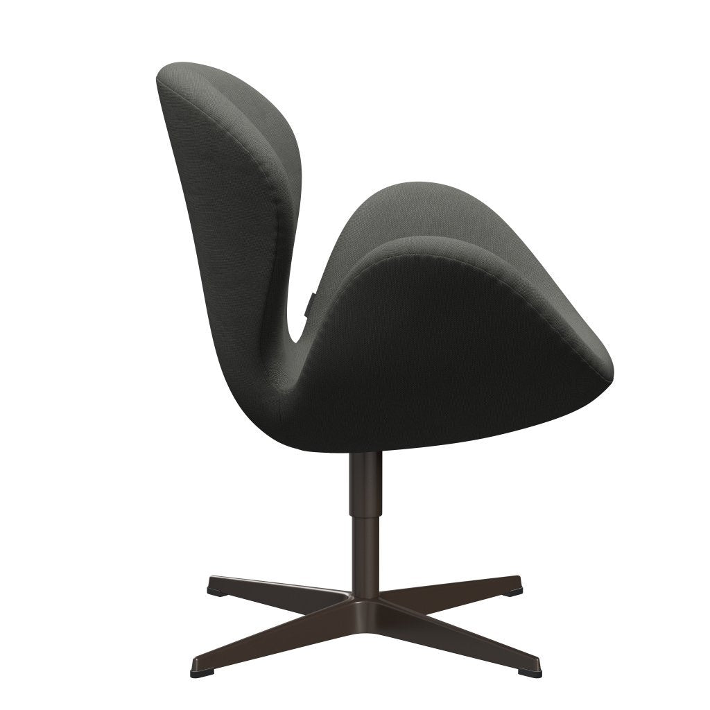 Fritz Hansen Chaise salon de cygne, bronze brun / gris en acier