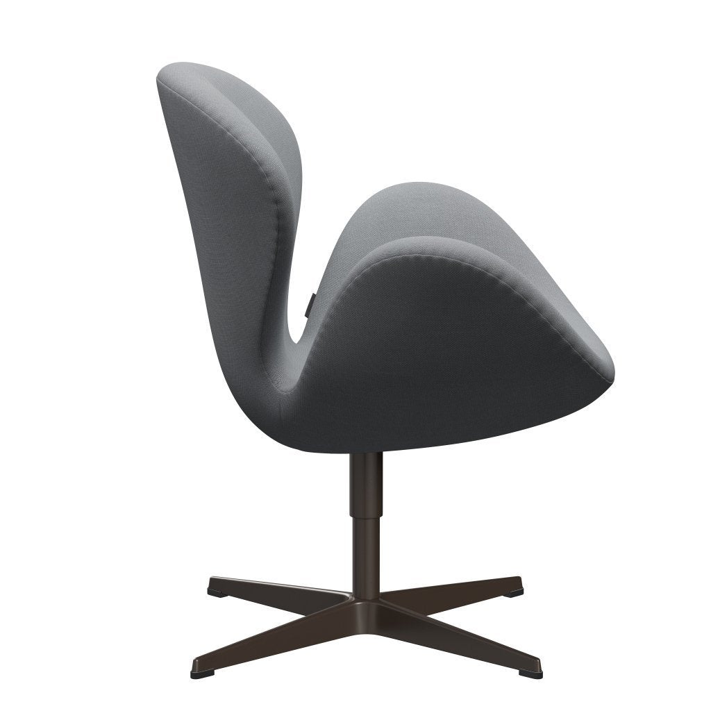 Sedia da salone Fritz Hansen Swan, bronzo marrone/grigio chiaro in taglio in acciaio