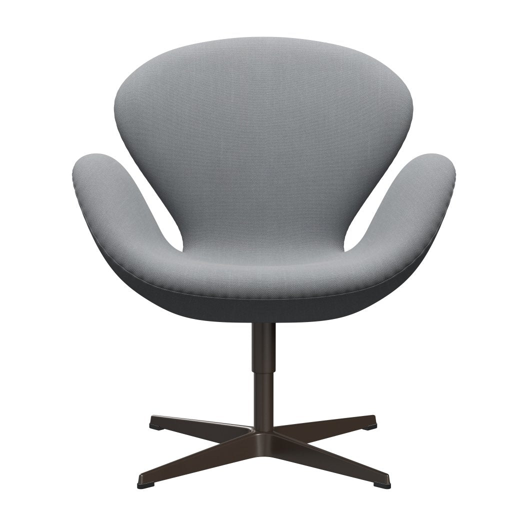 Sedia da salone Fritz Hansen Swan, bronzo marrone/grigio chiaro in taglio in acciaio