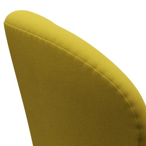 Sedia da salone Fritz Hansen Swan, bronzo marrone/gallo in taglio in acciaio/giallo