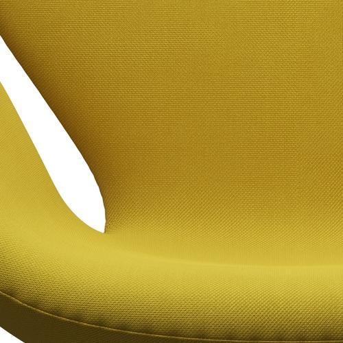 Sedia da salone Fritz Hansen Swan, bronzo marrone/gallo in taglio in acciaio/giallo