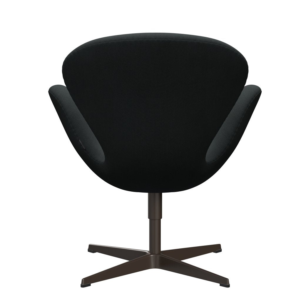 Sedia da salone Fritz Hansen Swan, carbone bronzo marrone/taglio in acciaio