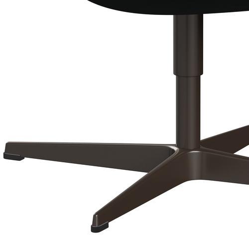 Sedia da salone Fritz Hansen Swan, carbone bronzo marrone/taglio in acciaio