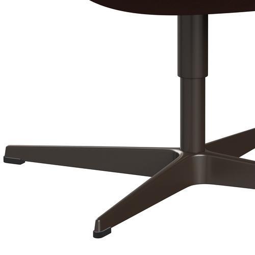 Sedia fritz Hansen Swan Lounge, bronzo marrone/taglio in acciaio marrone medio