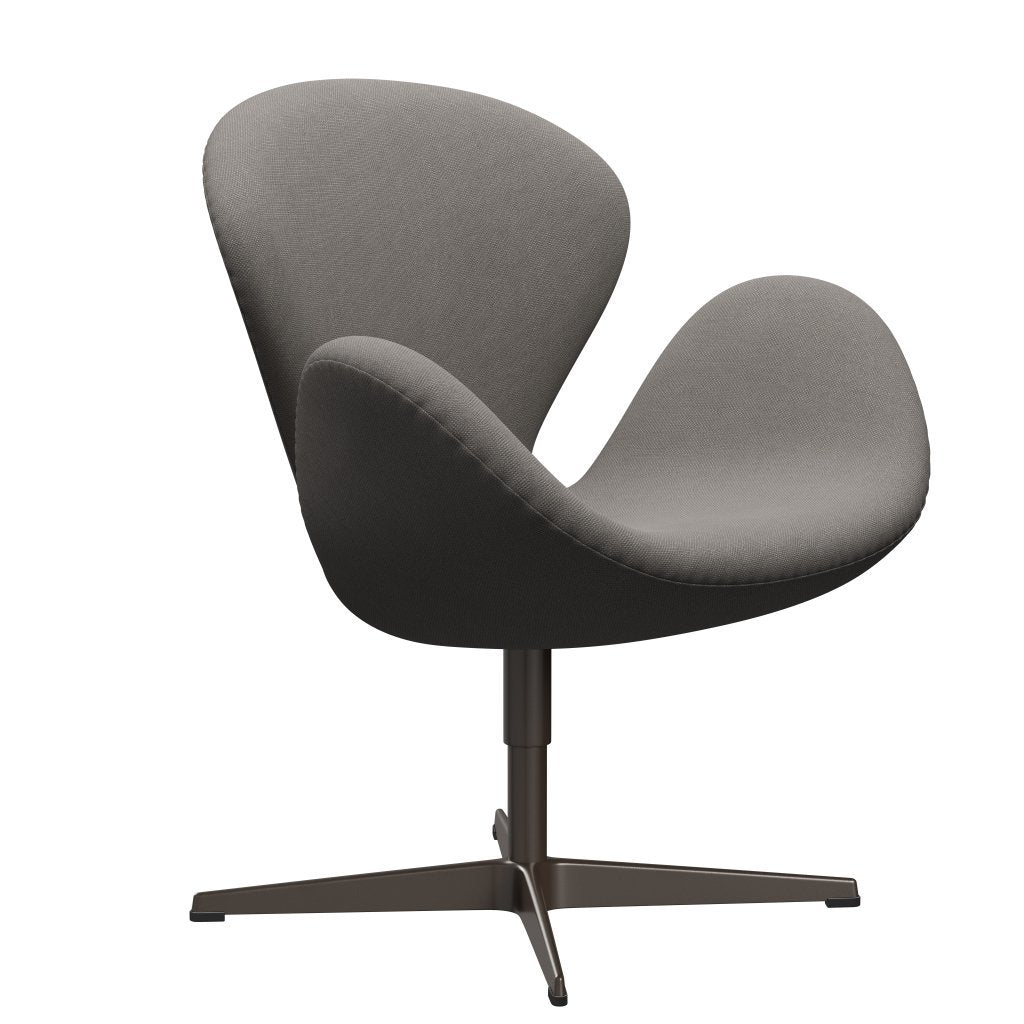 Fritz Hansen Swan Lounge -stoel, bruin brons/staalcut medium grijs