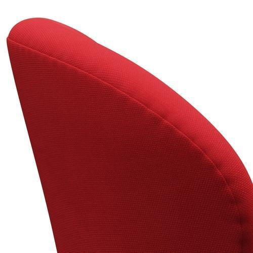 Fritz Hansen Swan Lounge -stoel, bruin brons/staalcut neon rood