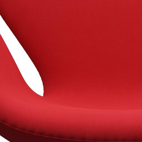 Fritz Hansen Swan Lounge -stoel, bruin brons/staalcut neon rood