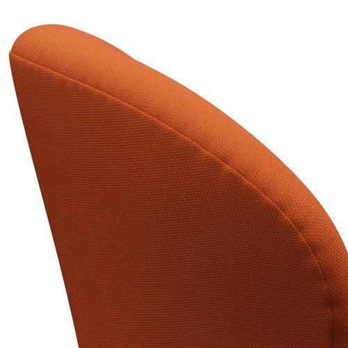 Sillón Fritz Hansen Swan, bronce marrón/escabeche naranja oscuro