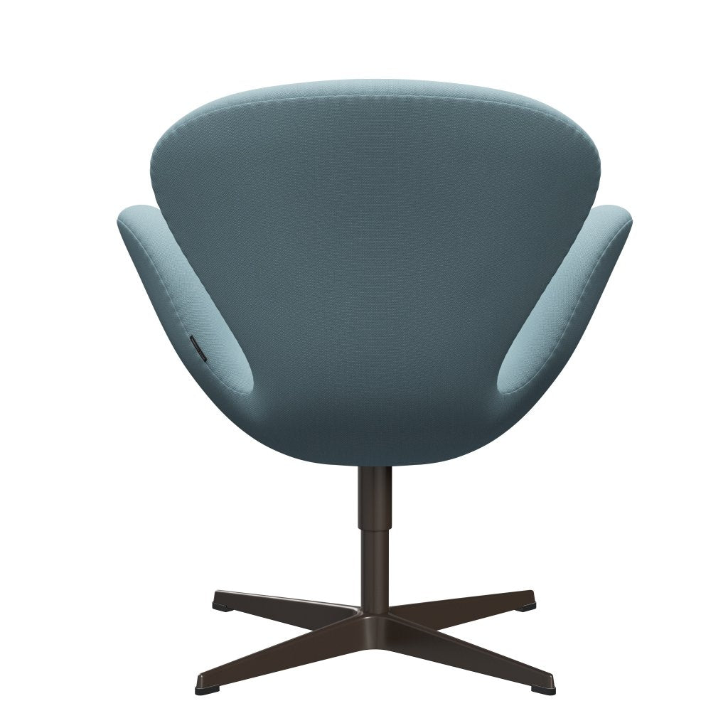 Fritz Hansen Swan Lounge Chair, Brown Bronze/Steelcut Pastel Blue