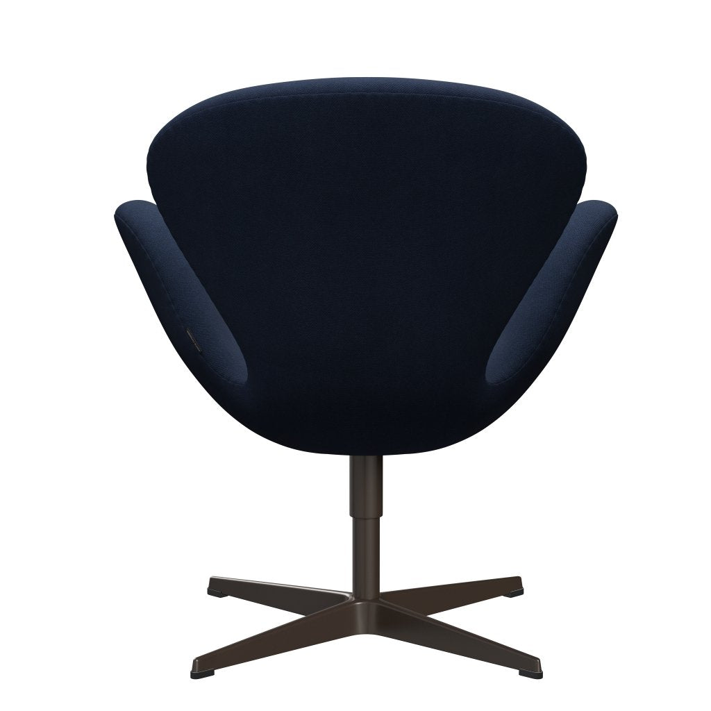 Fritz Hansen Swan Lounge Silla, Bronce marrón/Cortante de acero Royal Blue