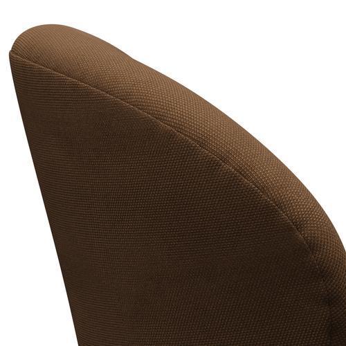 Fritz Hansen Swan Lounge Stuhl, braune Bronze/Stahlcut -Schokoladenlicht