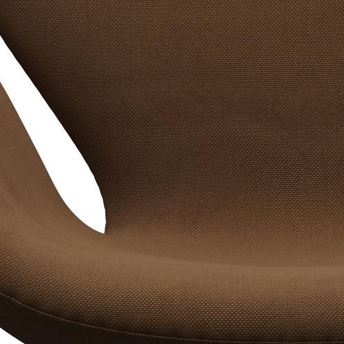 Fritz Hansen Chaise salon de cygne, bronze brun / lumière du chocolat en acier