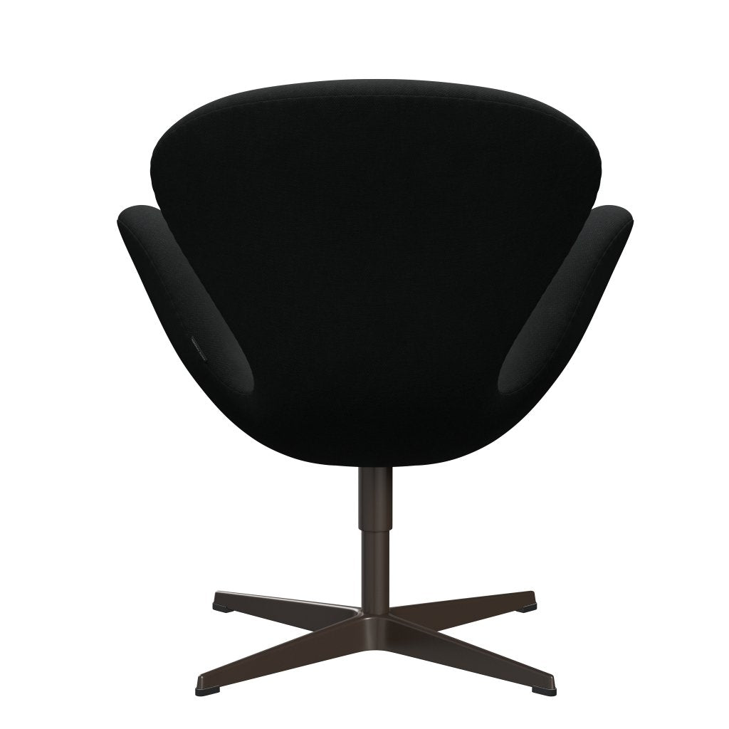 Fritz Hansen Swan Lounge Stuhl, braune Bronze/Stahlkutschwarz