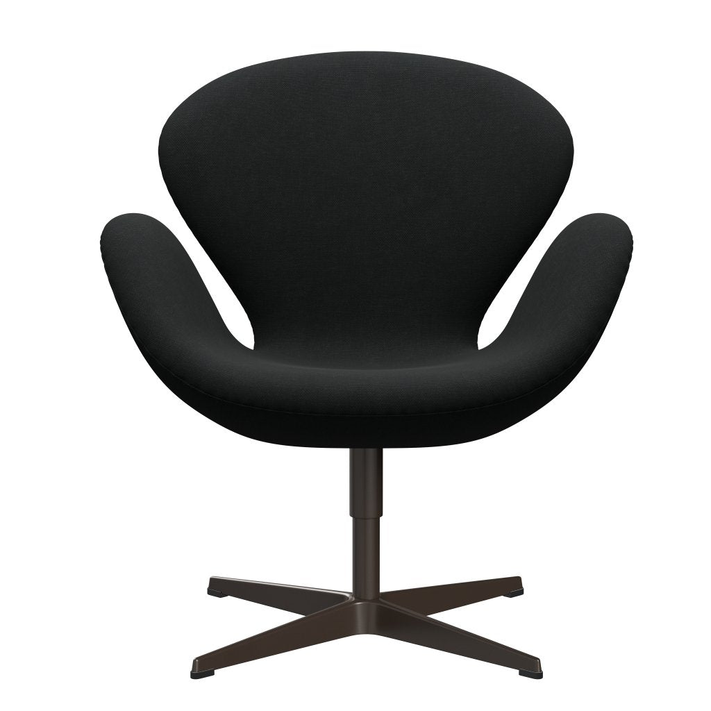 Sedia fritz Hansen Swan Lounge, bronzo marrone/taglio in acciaio