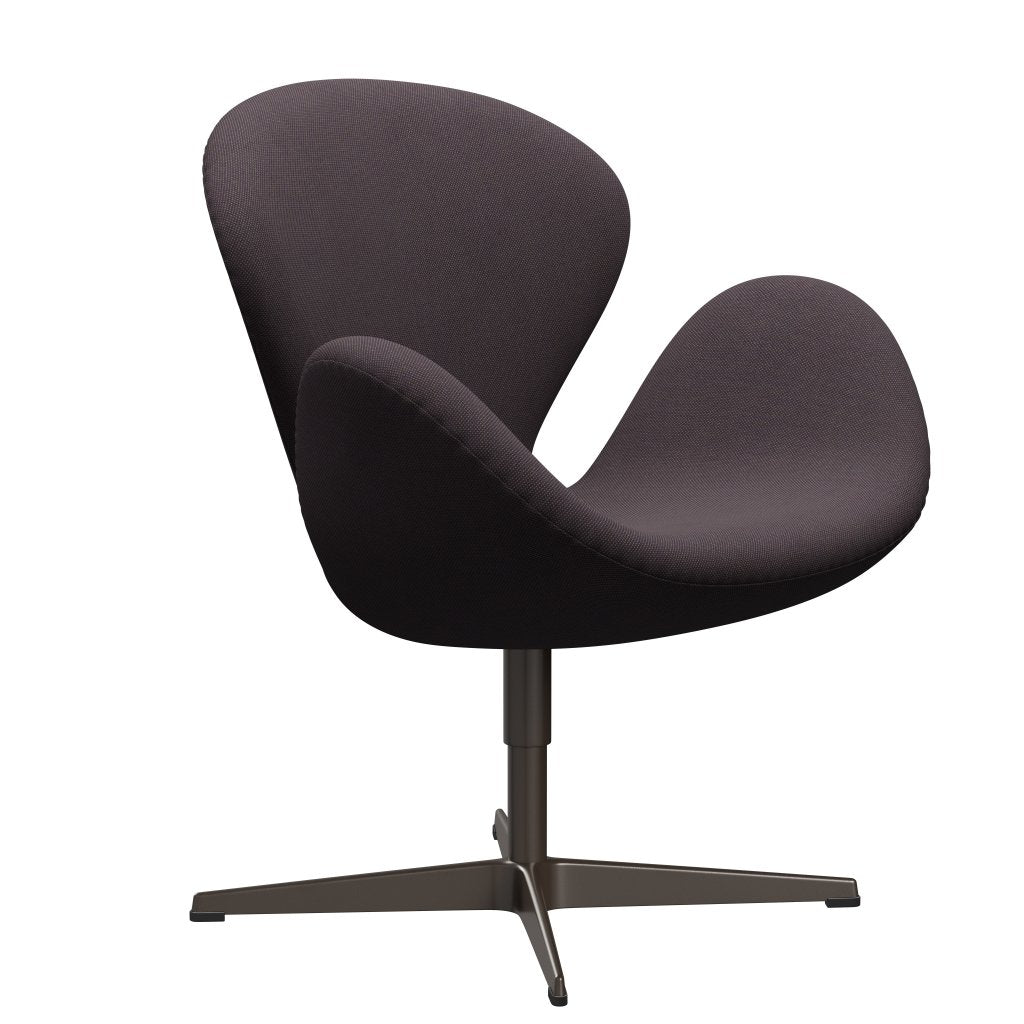 Sedia fritz Hansen Swan Lounge, bronzo marrone/taglio in acciaio marrone