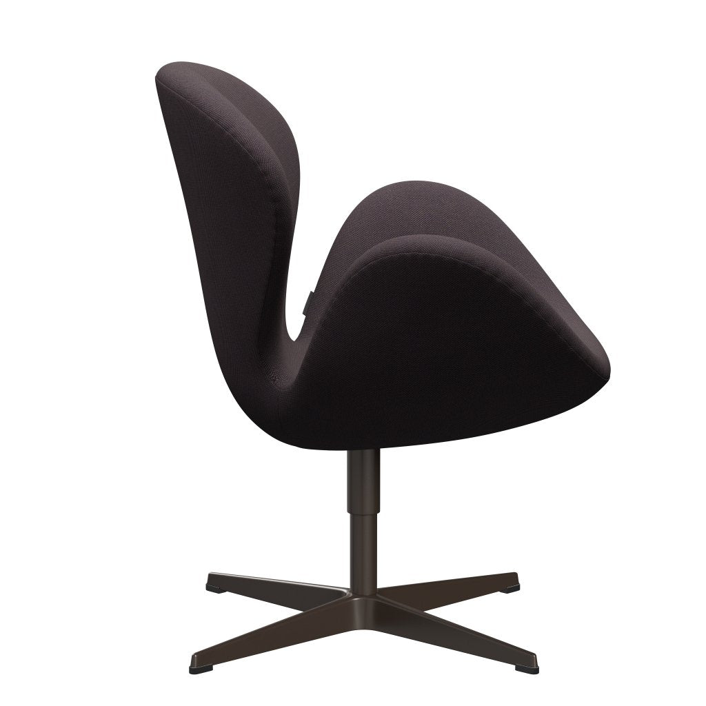 Sedia fritz Hansen Swan Lounge, bronzo marrone/taglio in acciaio marrone