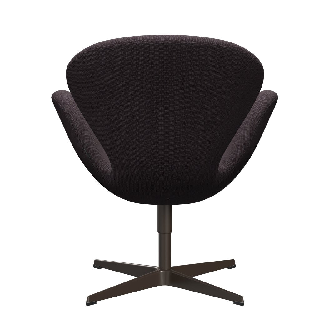 Sedia fritz Hansen Swan Lounge, bronzo marrone/taglio in acciaio marrone