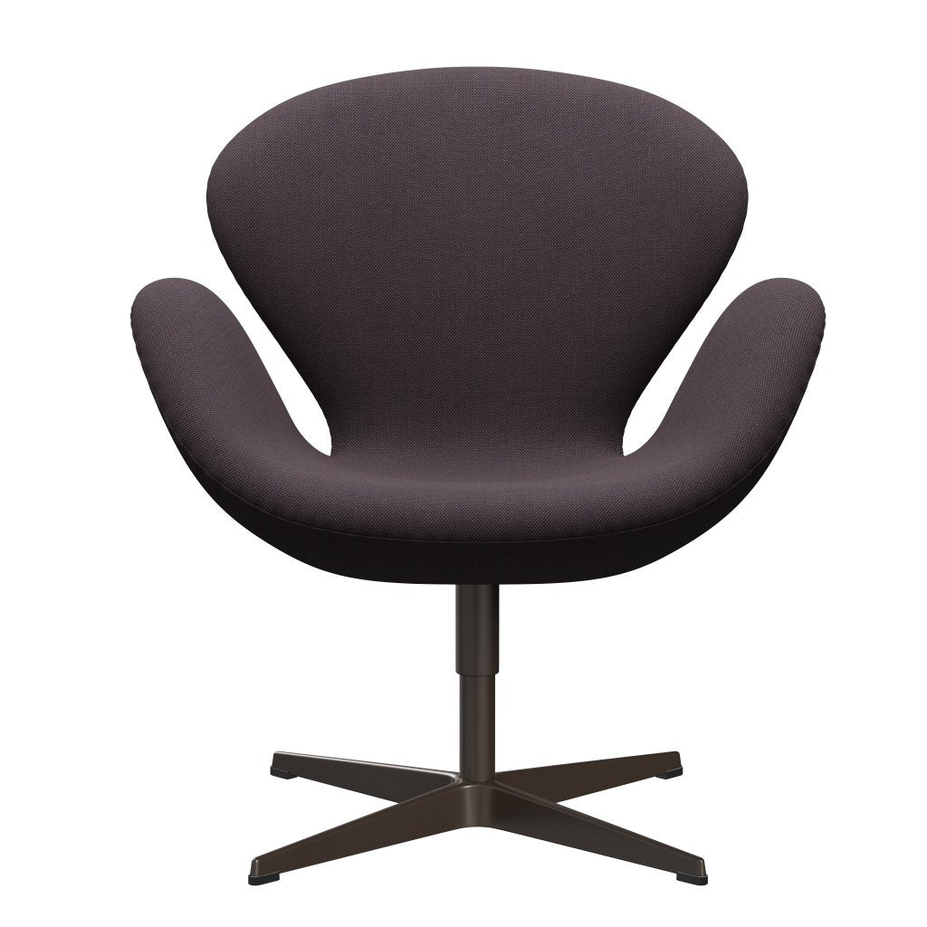 Sedia fritz Hansen Swan Lounge, bronzo marrone/taglio in acciaio marrone