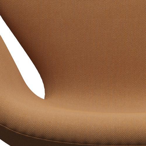 Sedia da salone Fritz Hansen Swan, Bronzo marrone/Trio in taglio in acciaio