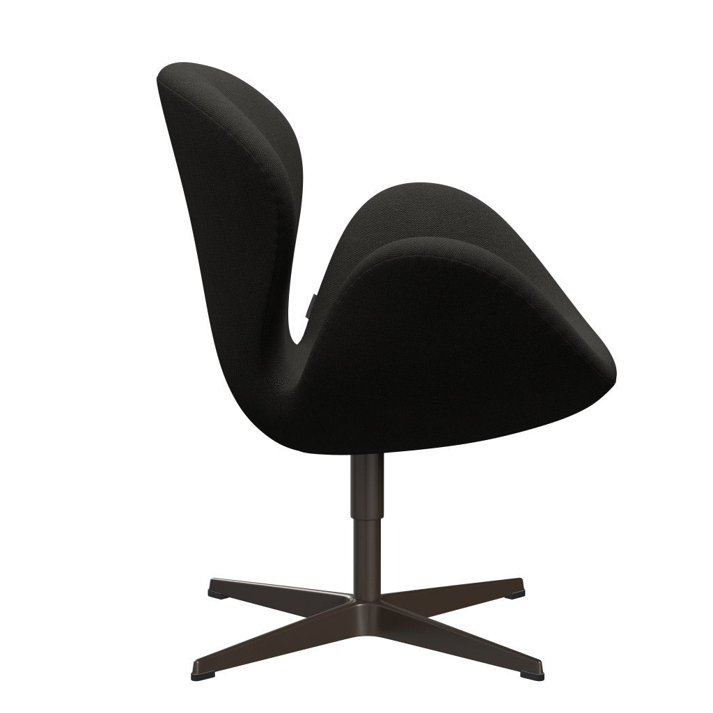 Sedia da salone Fritz Hansen Swan, bronzo marrone/taglio in acciaio marrone scuro