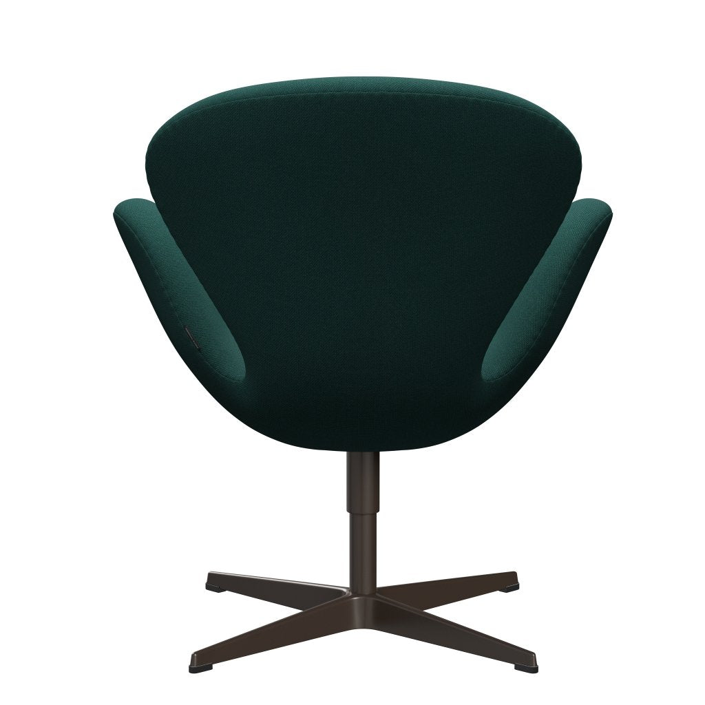 Sedia da salone Fritz Hansen Swan, bronzo marrone/taglio di acciaio verde scuro