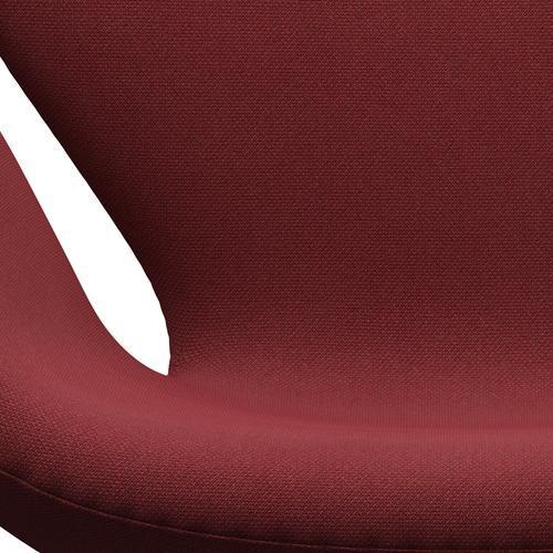 Fritz Hansen Swan Lounge Sillón, bronce marrón/trío de metro de acero rojo oscuro